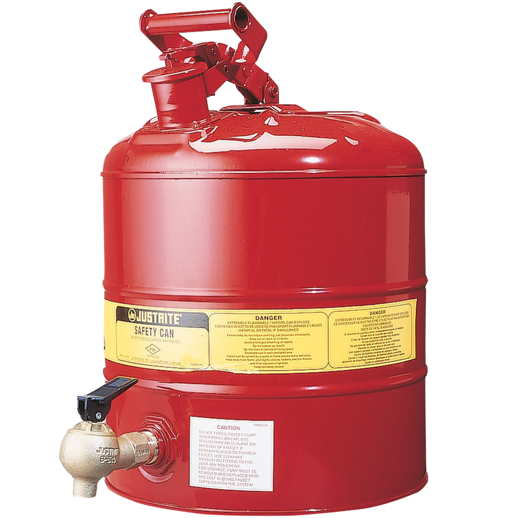 Bidón De Seguridad Con Grifo Para Productos Inflamables.