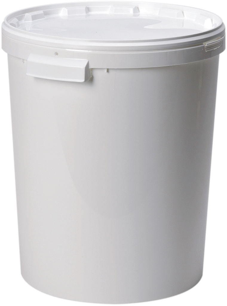 Cubo De Plástico Con Tapa, 27 Litros.