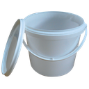 CUBO DE PLÁSTICO CON TAPA, 5 LITROS.