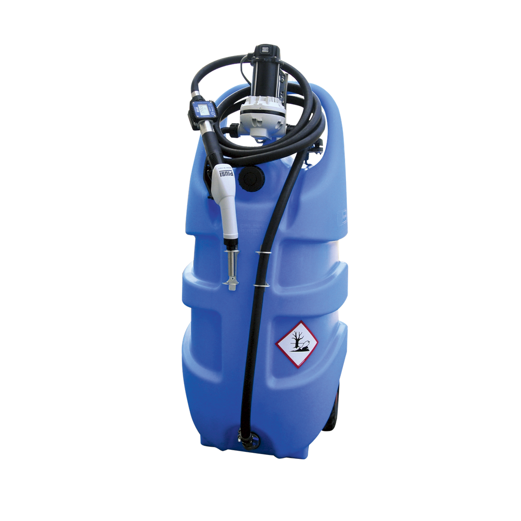 Bidón Emilcaddy® De Transporte Adblue® De 110L En Polietileno Con Bomba Eléctrica De 12V.