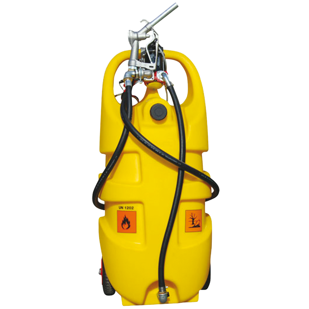 BIDÓN EMILCADDY® DE TRANSPORTE GASOIL DE 110L EN POLIETILENO CON BOMBA ELÉCTRICA DE 12V.