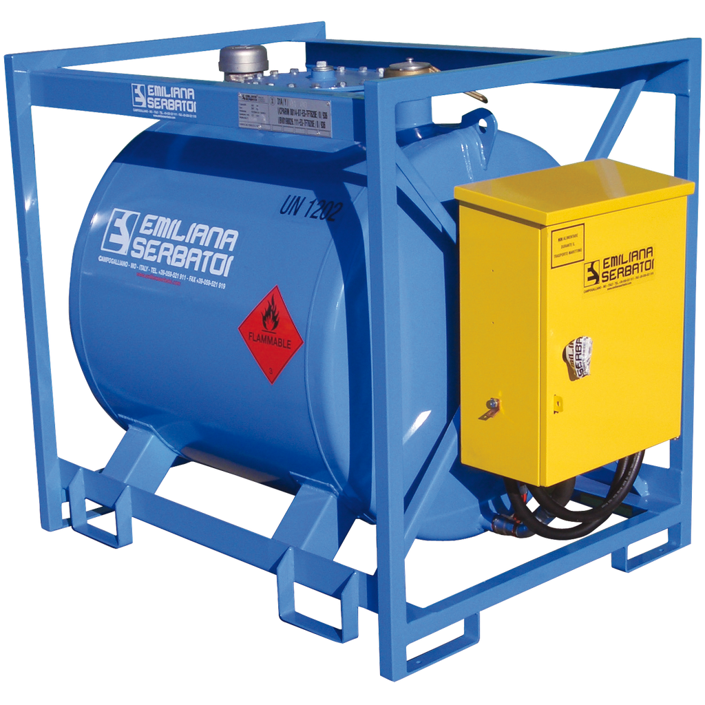 DEPÓSITO DE TRANSPORTE DE GASÓLEO DE ACERO EQUIPADO CON 620 L.