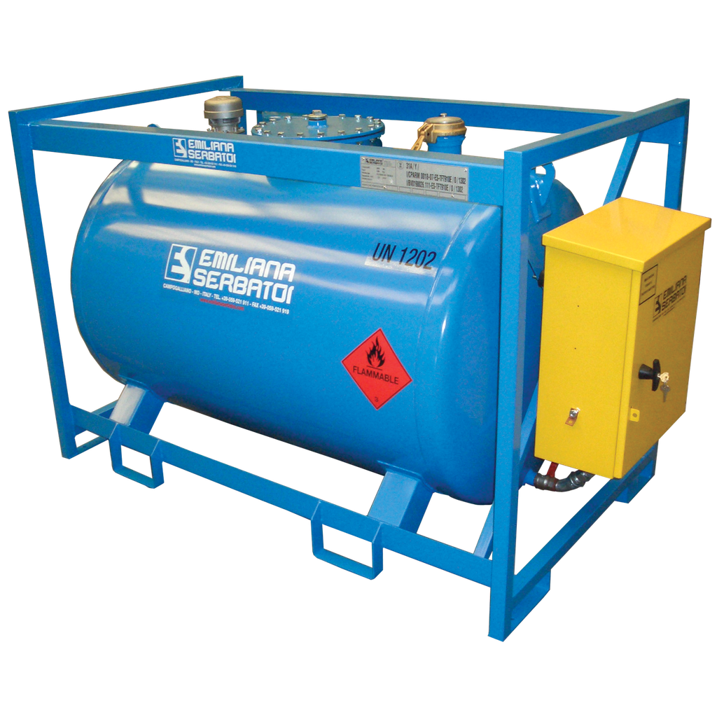 Depósito De Transporte De Gasóleo De Acero Equipado Con 910 L.