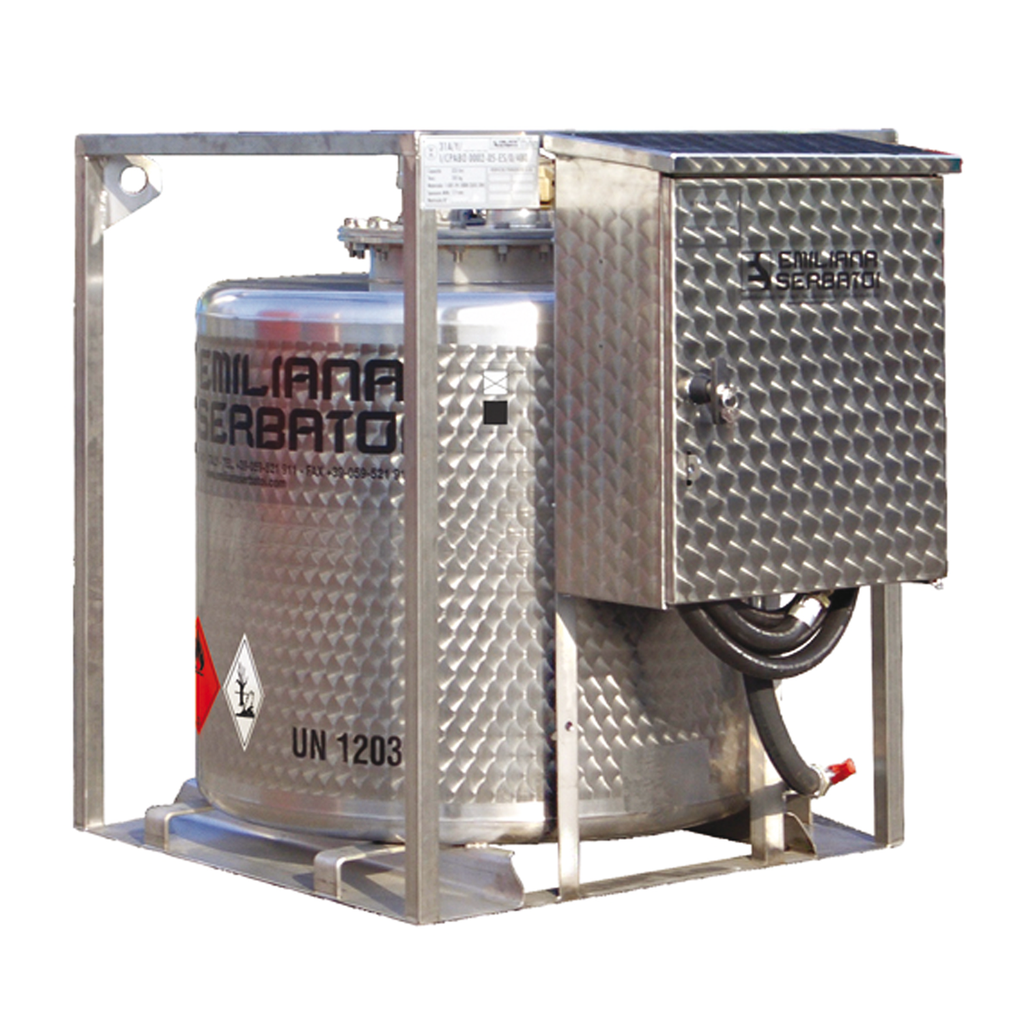 Depósito De Transporte De Gasolina De Acero Inoxidable Equipado Con 330 L.