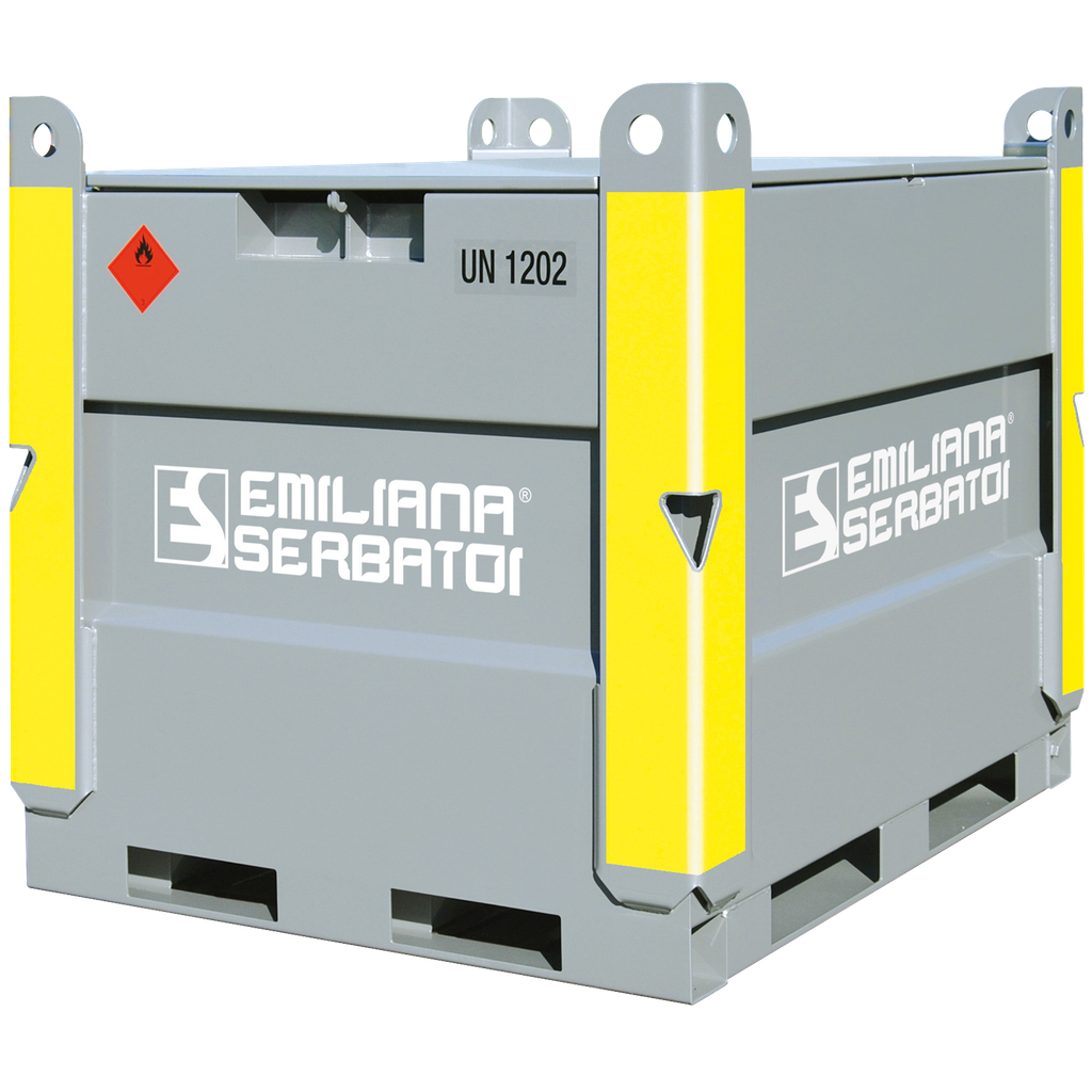 Tanque Hypertank® Homologado Adr Para Transporte De Gasóleo De 970L De Capacidad, De Doble Pared De Acero Equipado Con 24V Y Una Capacidad De 85 L/Min.