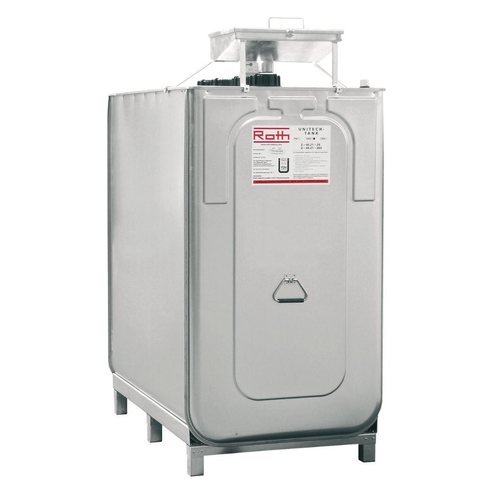 DEPÓSITO DE ALMACENAMIENTO DE ACEITES USADOS DE ACERO / PE DE DOBLE PARED DE 1500 L.