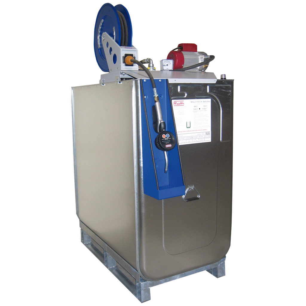 Depósito De Almacenamiento De Aceites De Acero / Pe De Doble Pared Equipado Con 1000 L.