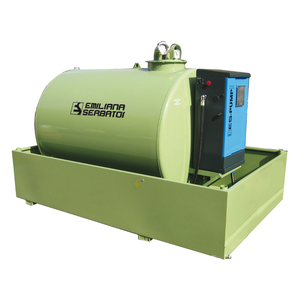 Depósito De Almacenamiento De Gasóleo De Acero Multiusuario Con Cubeto De Retención Al 100%, 9000L - 70L/Min.