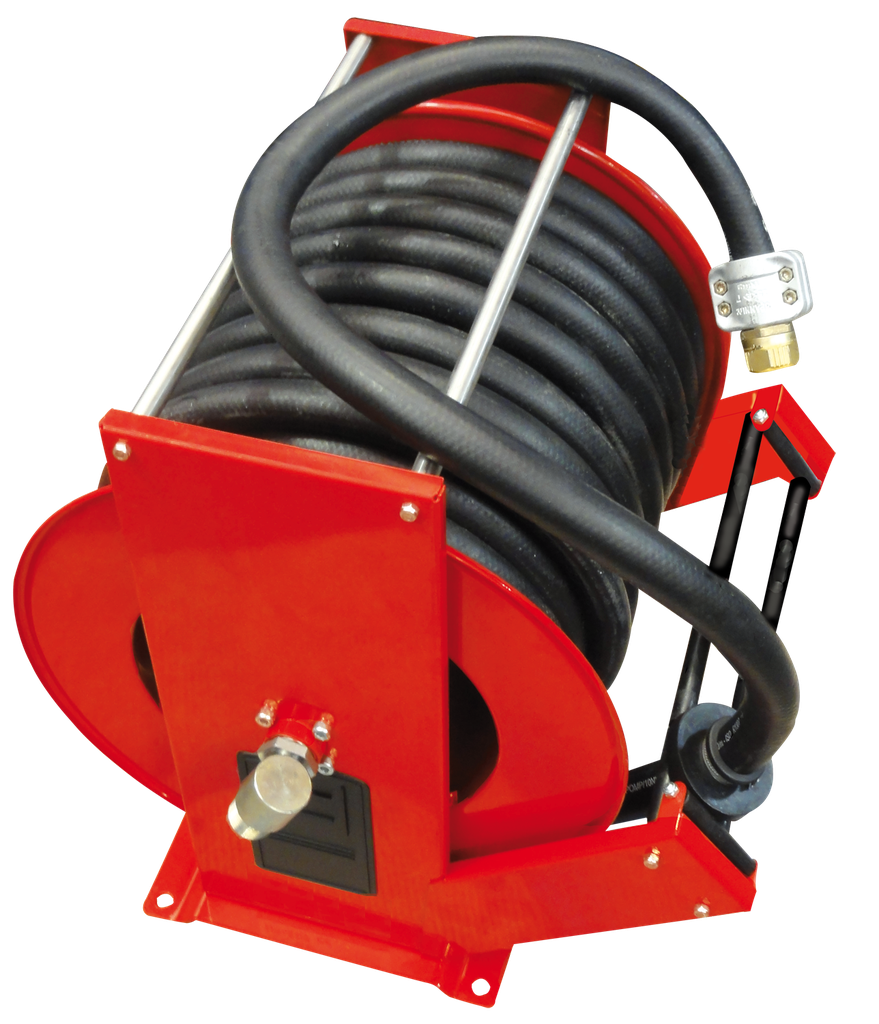 ENROLLADOR GASOIL DE 15 METROS EN ACERO PINTADO.