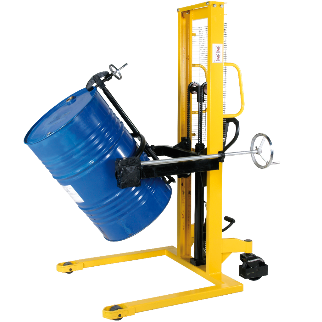 Elevador Y Volteador Para Bidones De Acero Y Plástico De 220L