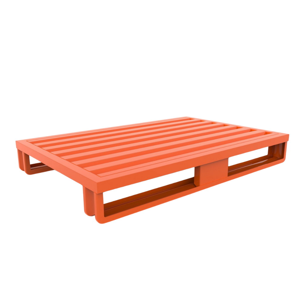Palet De Acero De 120 X 80 Cm Con 2 Patines Con Capacidad De 1,5 Toneladas.