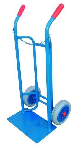 Carretilla Para 1 Botella Con Ruedas Y Plataforma Inferior.