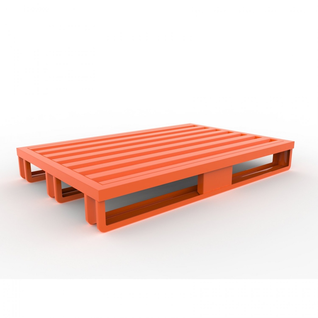 Palet De Acero De 120 X 80 Cm Equipada Con 3 Patines De 2 Toneladas.