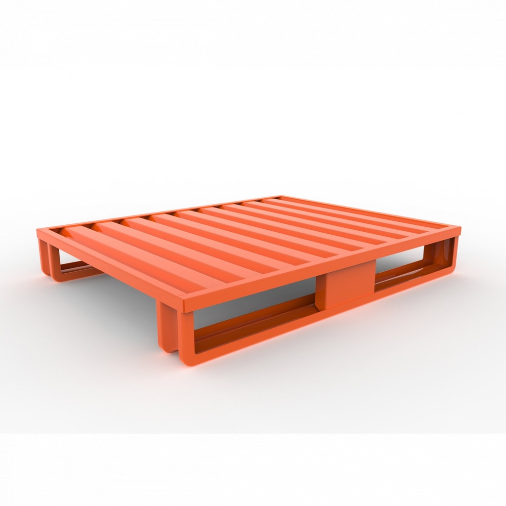 Palet De Acero De 120 X 80 Cm Con 2 Patines, Capacidad De 1 Tonelada.