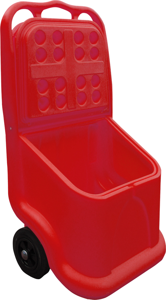 CAJA MÓVIL ROJA MULTIUSOS DE POLIETILENO DE 75 L.
