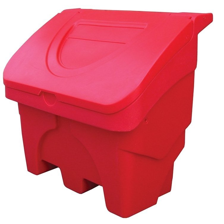DEPÓSITO DE SAL O ARENA DE 130 L EN POLIETILENO ROJO