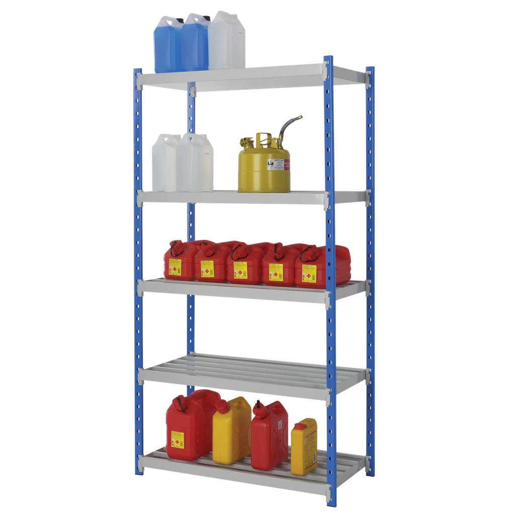 Estantería De Seguridad De Acero Barnizado Para Cargas Ligeras, 105 Litros.