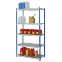 ESTANTERÍA DE SEGURIDAD DE ACERO BARNIZADO PARA CARGAS LIGERAS, 105 LITROS.