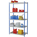 Estantería De Seguridad De Acero Barnizado Para Cargas Ligeras, 115 Litros.