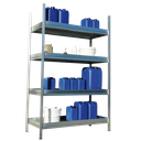 Siguiente Elemento De Estantería De Acero Galvanizado Para Productos Contaminantes.