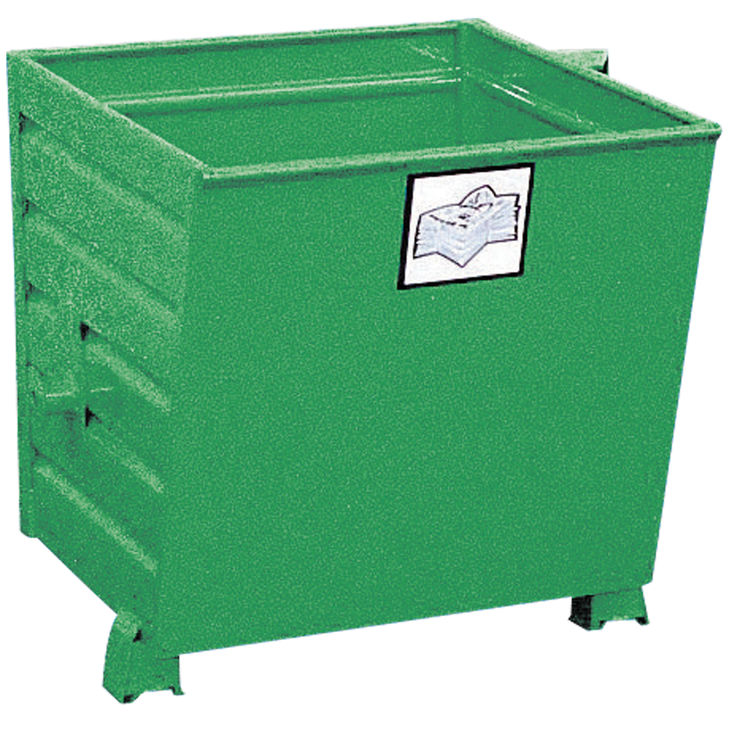 CONTENEDOR CON VUELCO OPCIONAL, 1500 L.