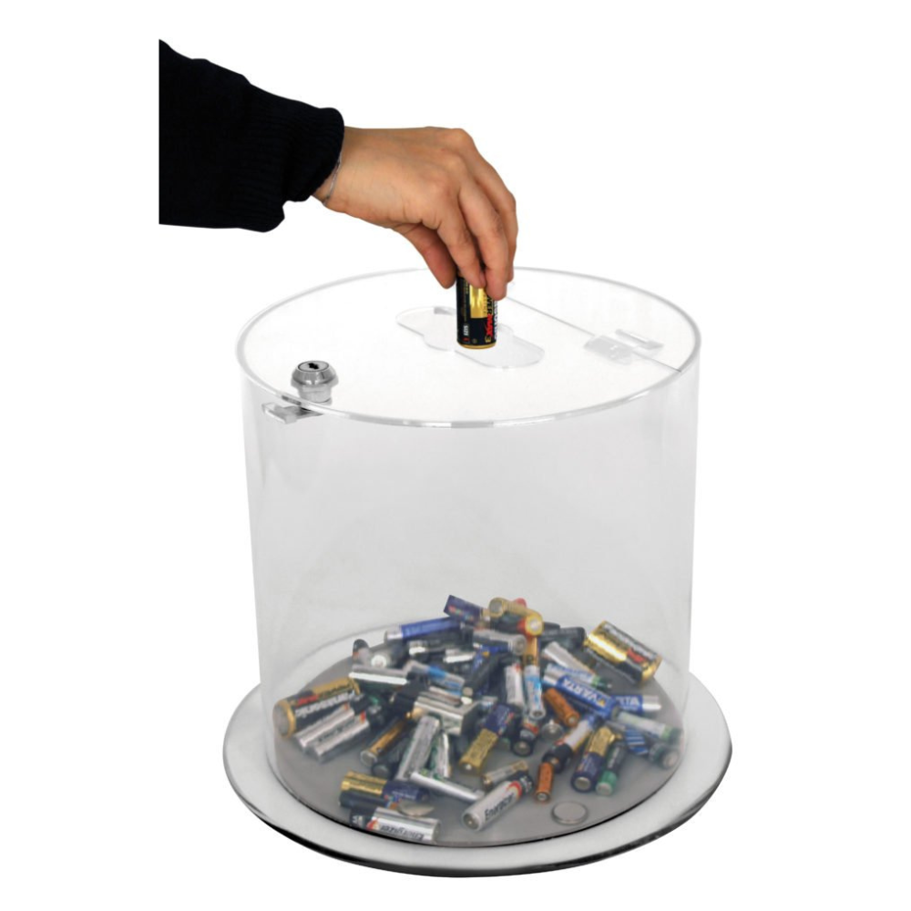 CONTENEDOR PILAS 12L TRANSPARENTE