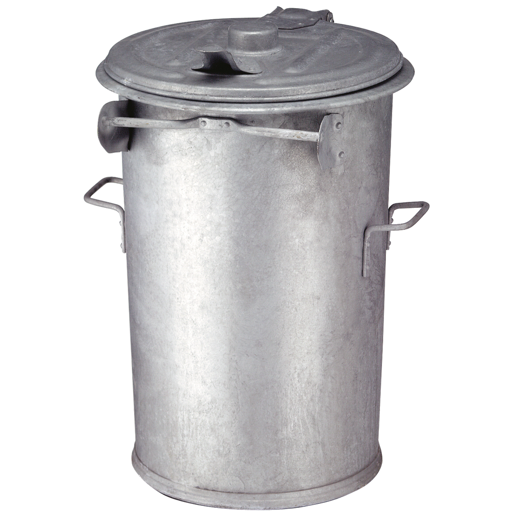 Cubo De Basura Ignífugo De Acero Galvanizado De 110 L.