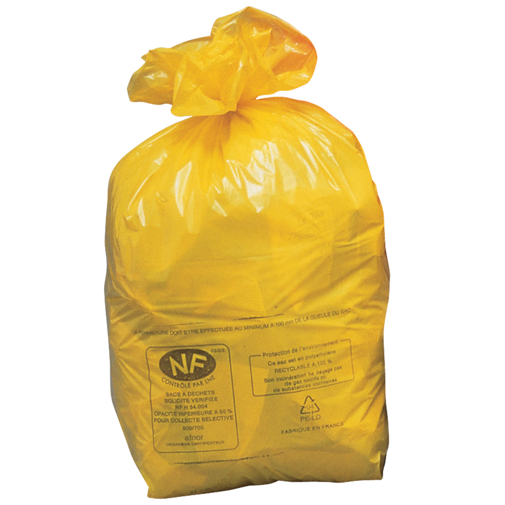 250 Bolsas De Basura Amarillas Nf, 110 L.