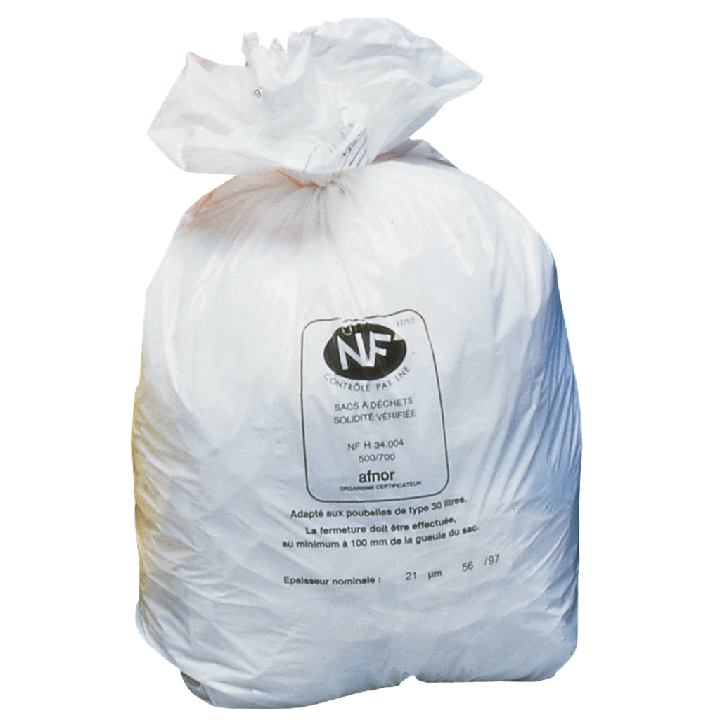 500 Bolsas De Basura Nf Blancas, 50 L.