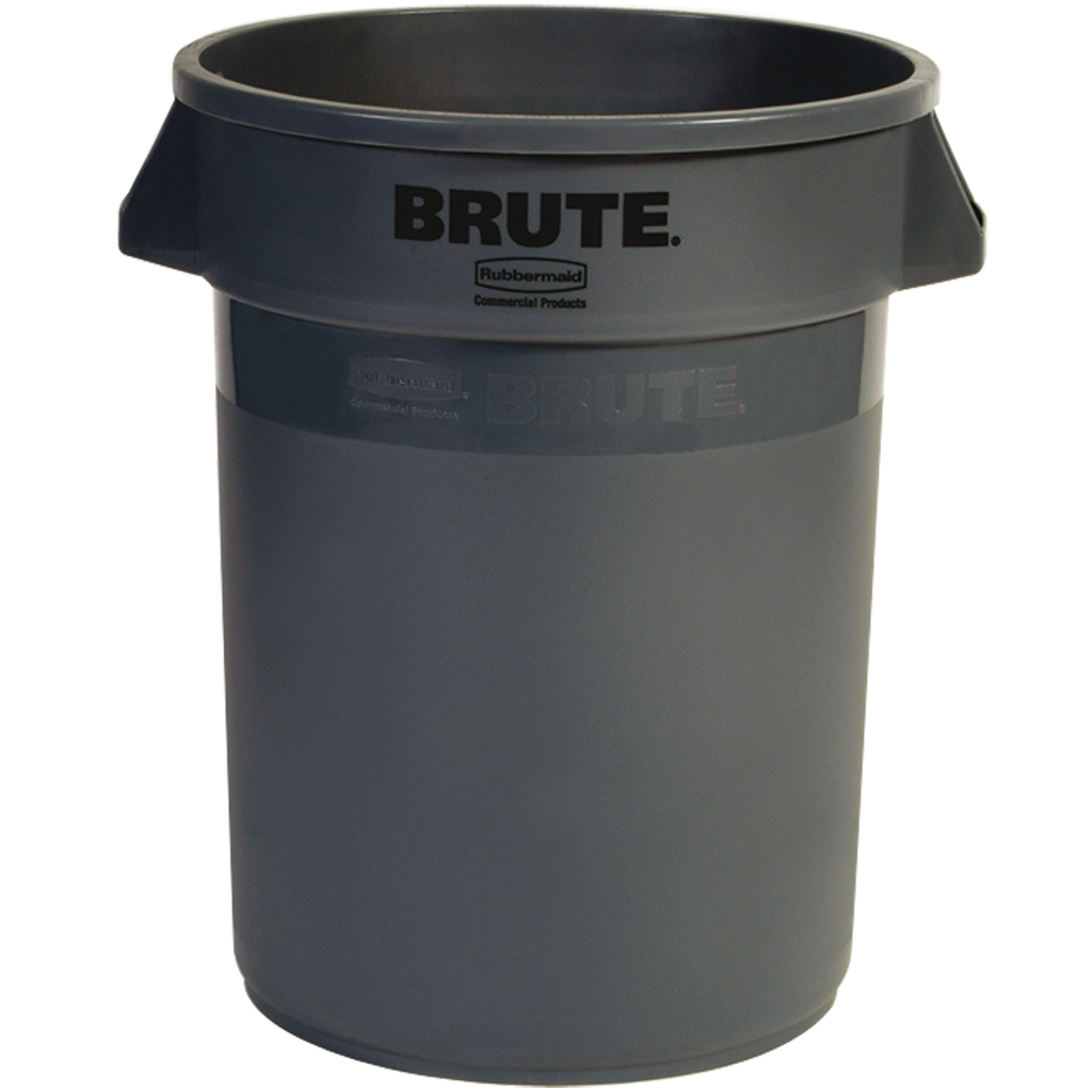 CUBO DE BASURA REDONDO DE PLÁSTICO BRUTE, 121 L.