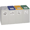 COLECTOR PLÁSTICO DE 4 MÓDULOS DE 60 L SIN TAPA.