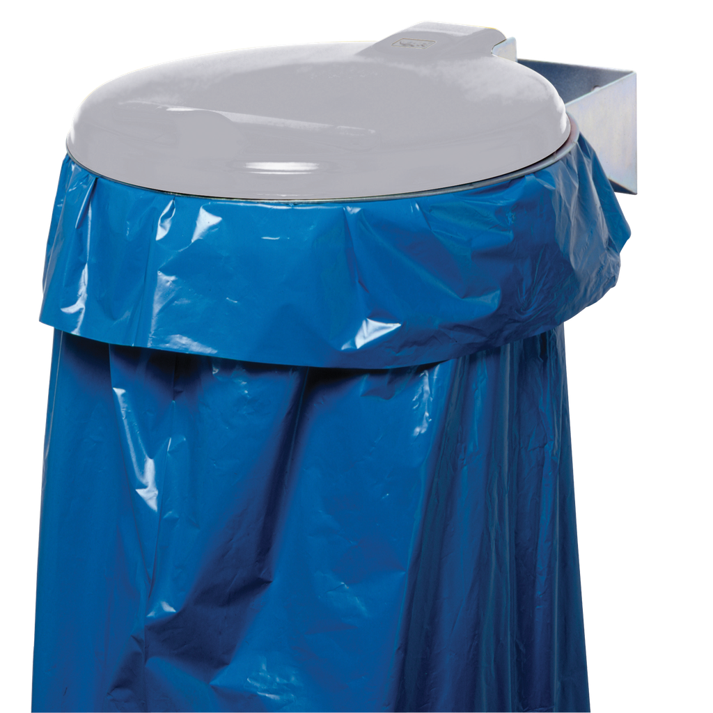 SOPORTE PARA BOLSAS DE BASURA MURAL CON TAPA DE PLÁSTICO, 110 L.