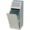 Papelera Metálica De Alta Calidad Con Frente Basculante Para Recogida Selectiva, 69 L.