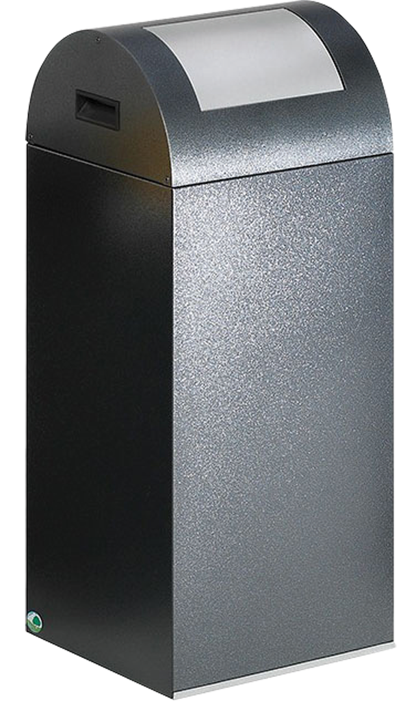 PAPELERA DISEÑO CON TAPA BASCULANTE PARA RECOGIDA SELECTIVA, CAPACIDAD DE 55 LITROS.