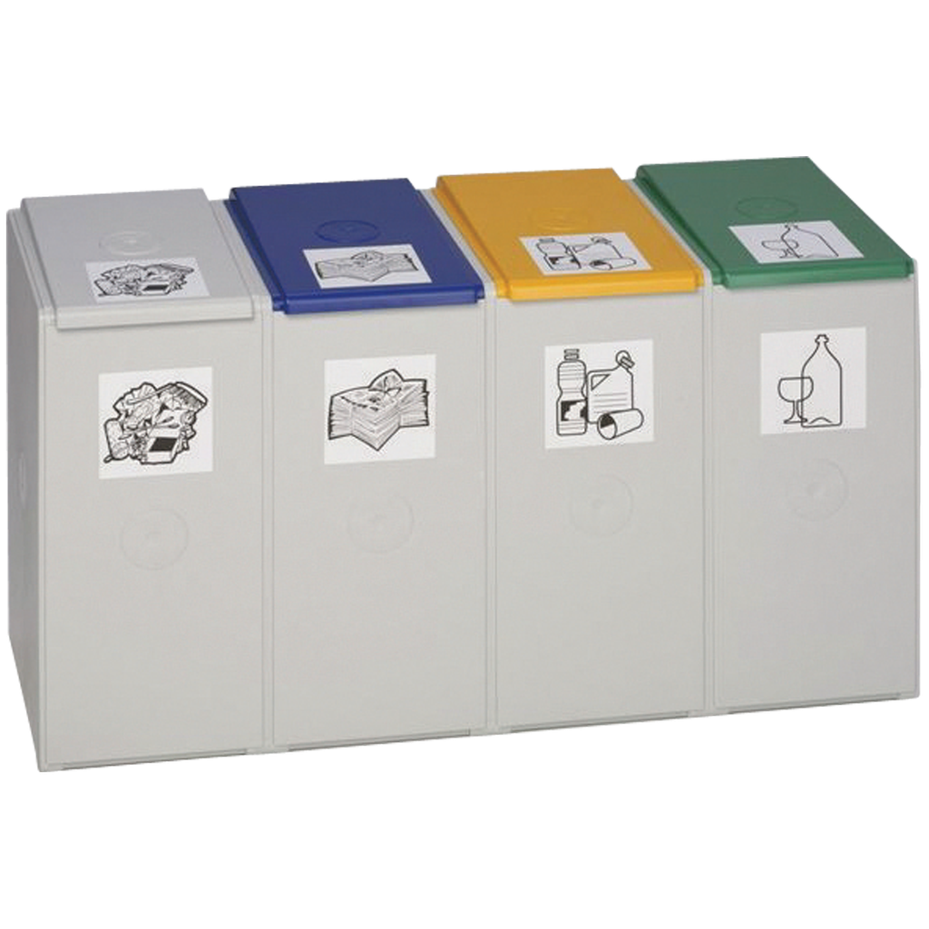 Colector Plástico De 4 Módulos De 40 L Sin Tapa.