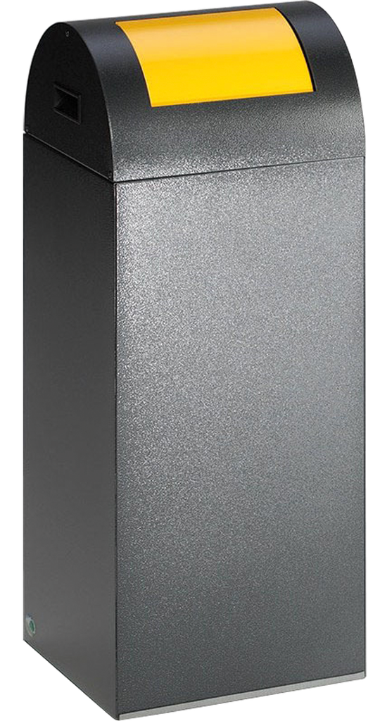 PAPELERA DISEÑO CON TAPA BASCULANTE PARA RECOGIDA SELECTIVA, CAPACIDAD DE 55 LITROS.