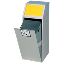 Papelera Metálica De Alta Calidad Con Frente Basculante Para Recogida Selectiva, 69 L.