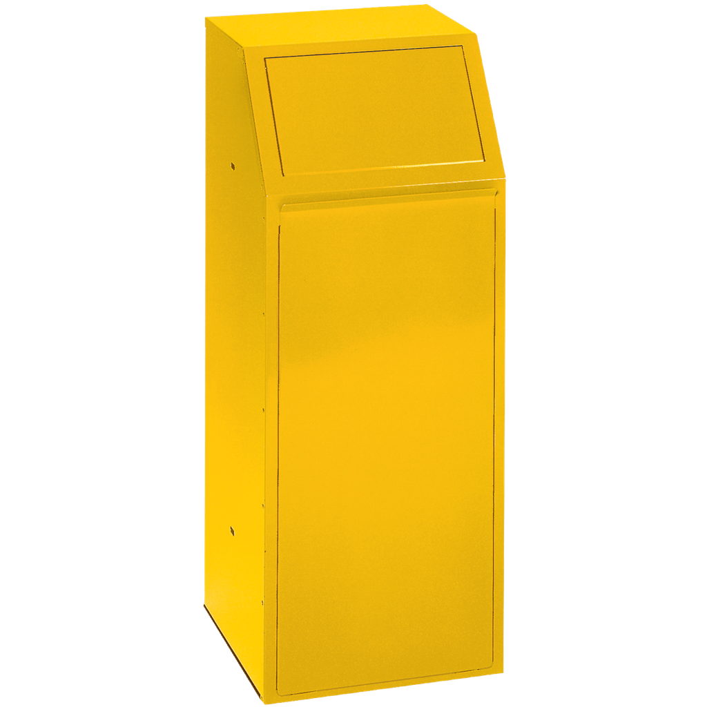 PAPELERA METÁLICA ECONÓMICA PARA RECOGIDA SELECTIVA, 72 L.