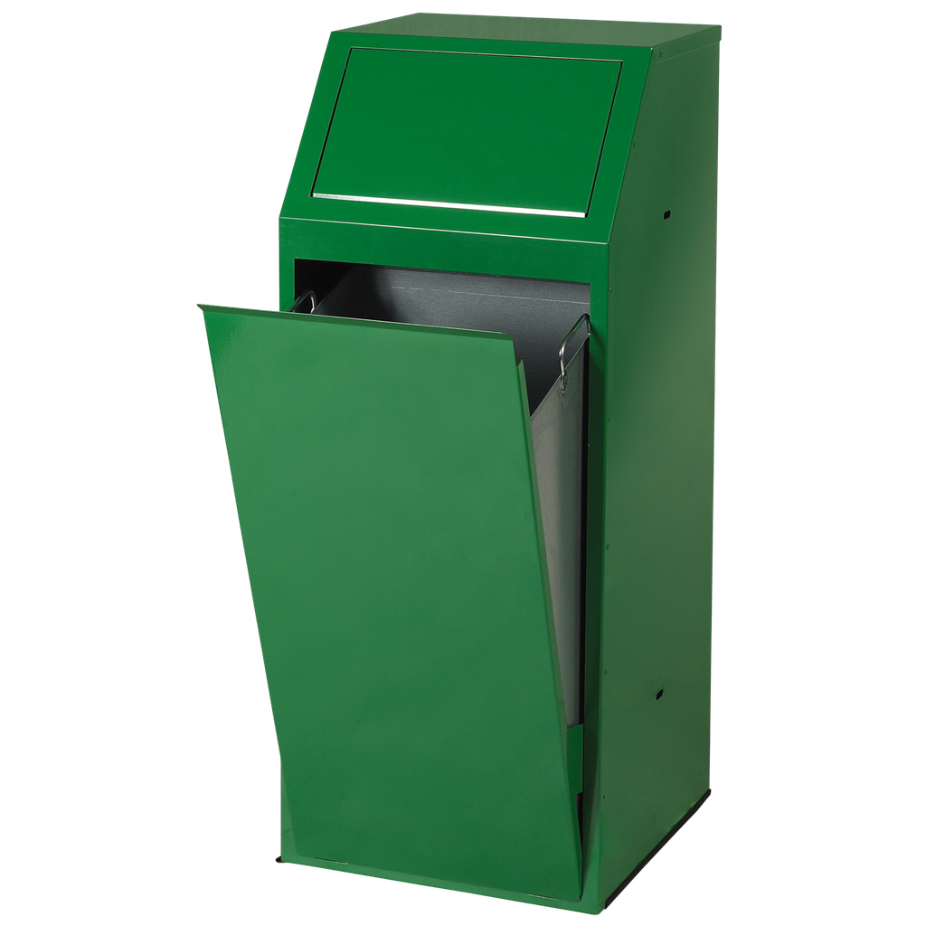 PAPELERA METÁLICA ECONÓMICA PARA RECOGIDA SELECTIVA, 72 L.