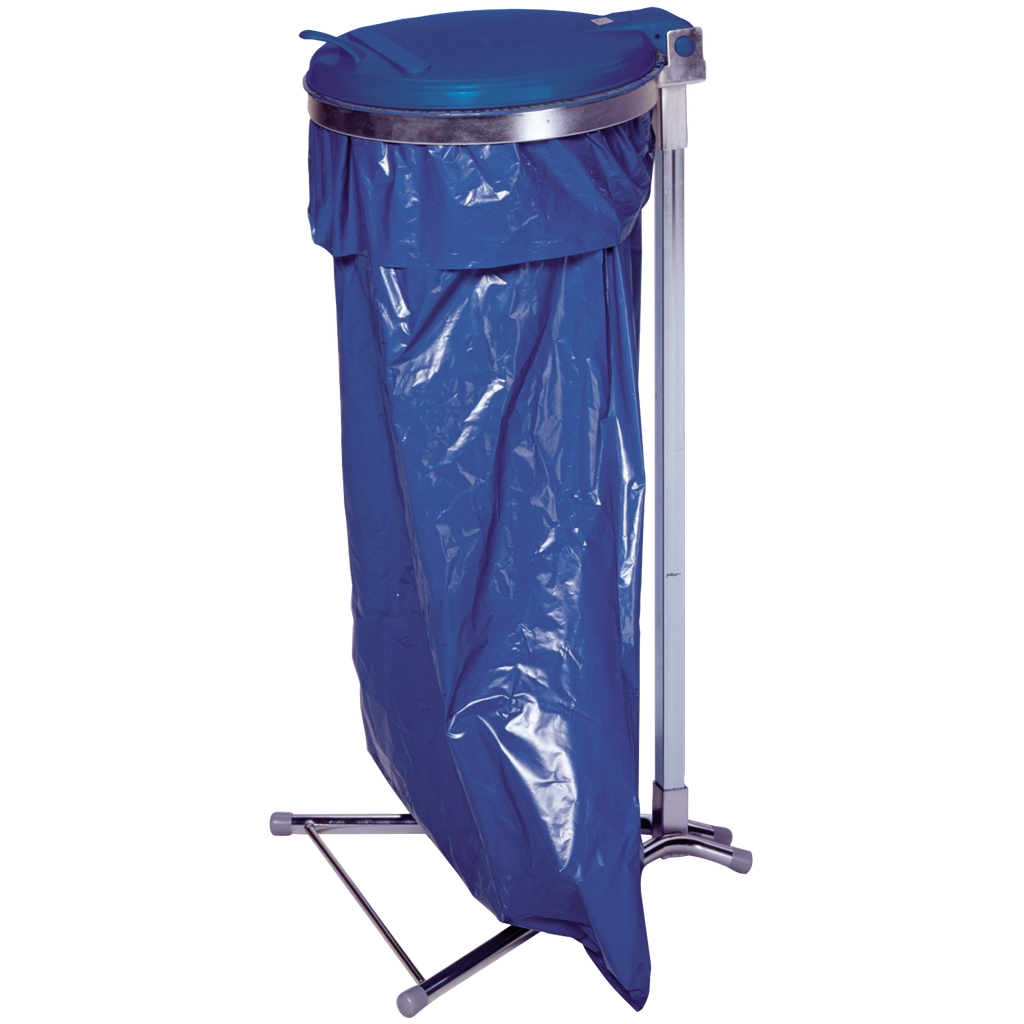 Soporte Para Bolsas De Basura Sobre Pie Con Tapa De Plástico, 110 L.