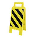 CABALLETE DE SEÑALIZACIÓN TEMPORAL RAYADO DE POLIPROPILENO.