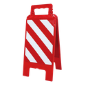 CABALLETE DE SEÑALIZACIÓN TEMPORAL RAYADO DE POLIPROPILENO.