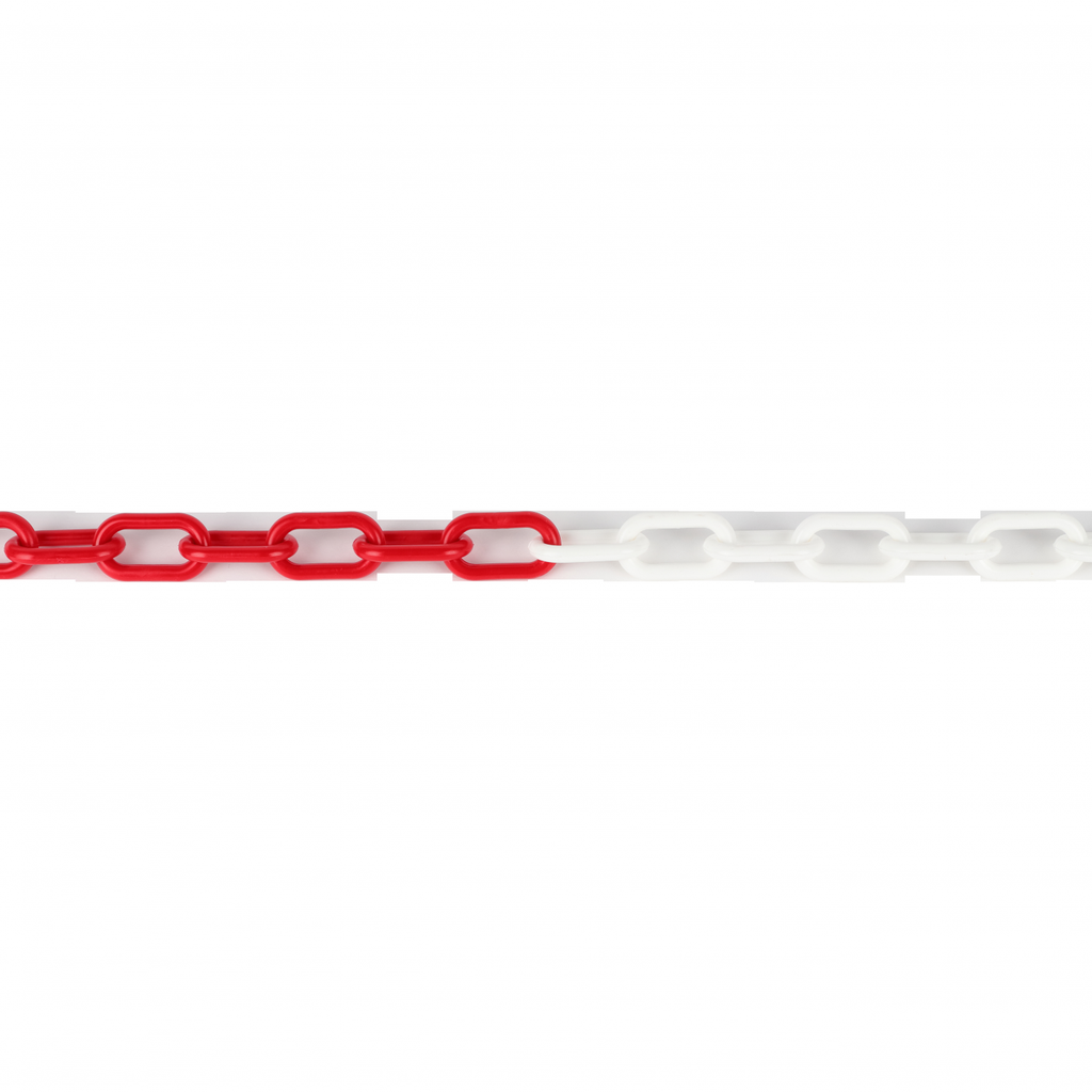 CADENA DE PLÁSTICO ROJA/BLANCA 25 METROS