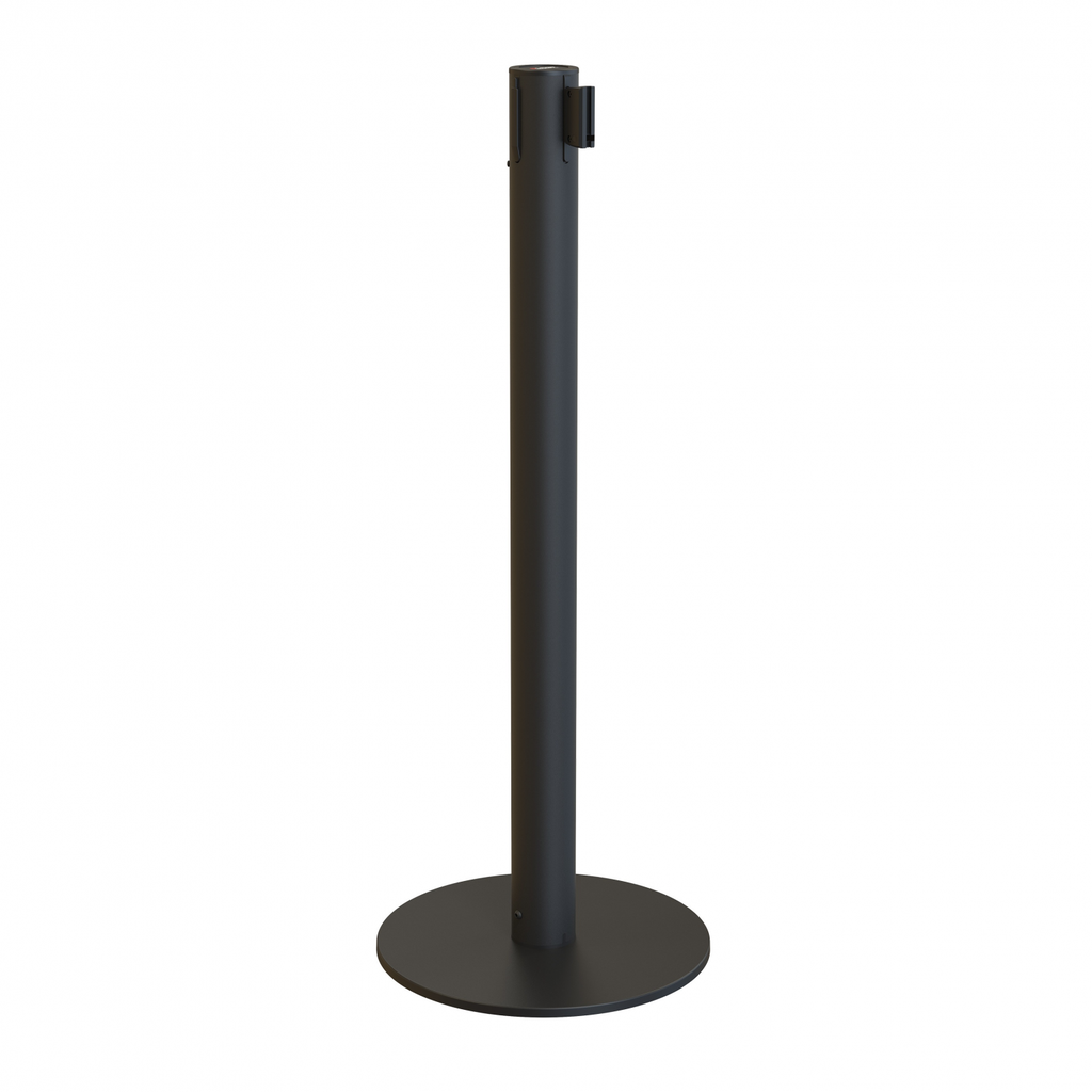 POSTE 3 METROS NEGRO CON CINTA AMARILLA