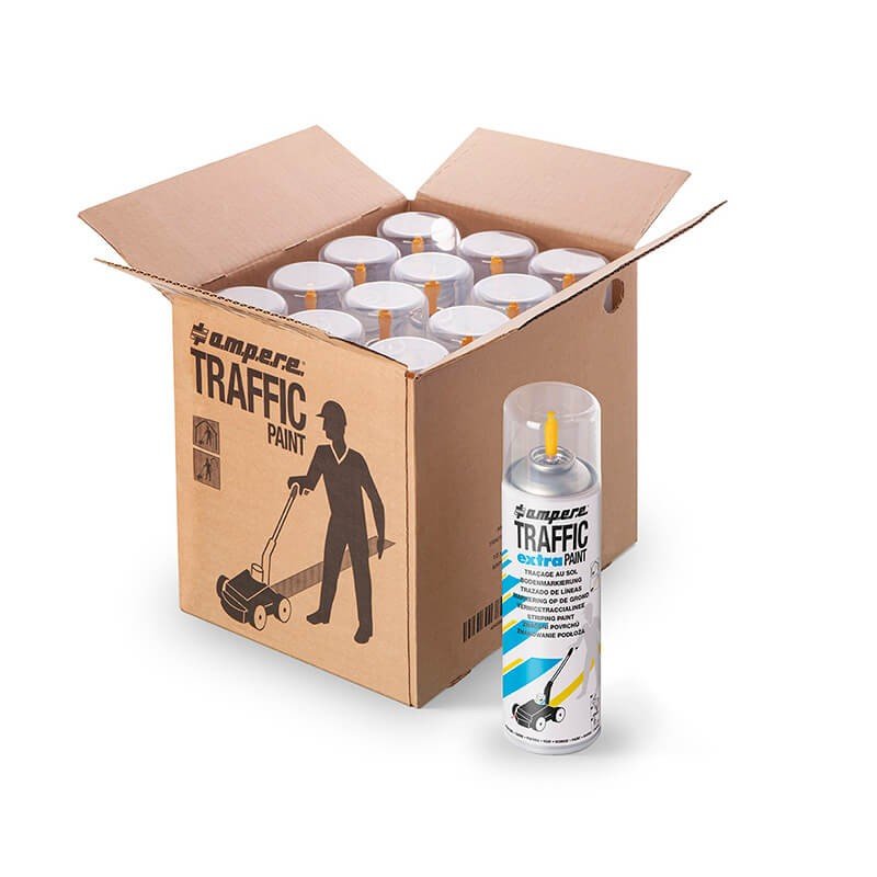 CAJA DE 12 AEROSOLES PINTURA EXTRA AMARILLO PARA TRAZADORA