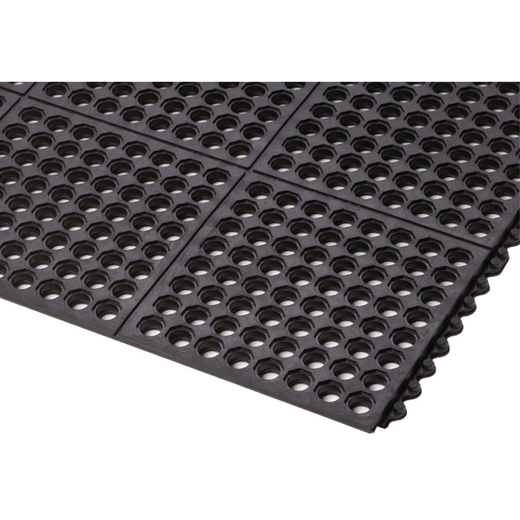 LOSAS Y REJILLAS MODULARES CUSHION-EASETM DE CAUCHO PARA USO INTENSIVO.