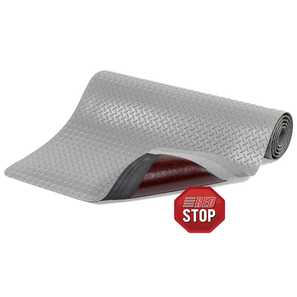 ALFOMBRA ANTIFATIGA ADHERENTE CUSHION TRAX DE USO INTENSIVO GRIS DE 60 X 91 CM.