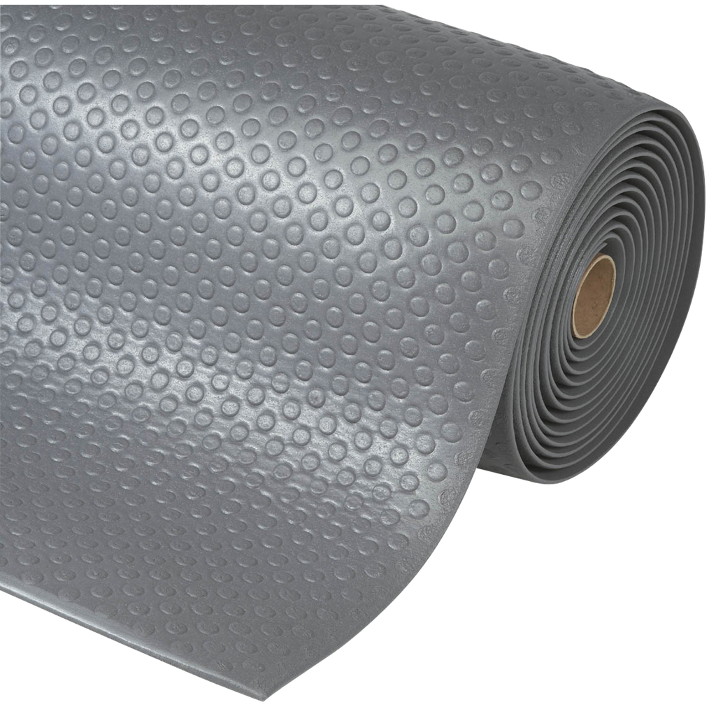 ALFOMBRA ANTIFATIGA ADHESIVO BUBBLE SOF-TRED DE USO INTENSIVO GRIS DE 60 X 91 CM.