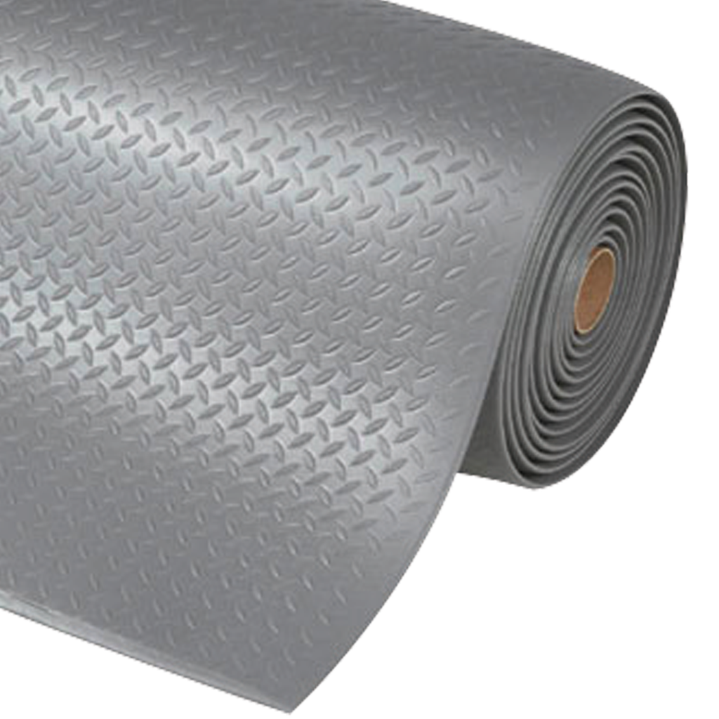 ALFOMBRA ANTIFATIGA DIAMOND SOF-TRED PARA USO INTENSIVO GRIS 60 X 91 CM.