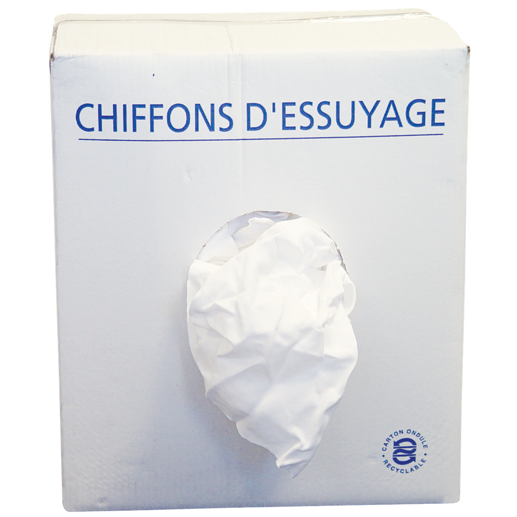 Caja De 10 Kg De Trapos Textiles Hechos De Sábanas Blancas De Algodón.